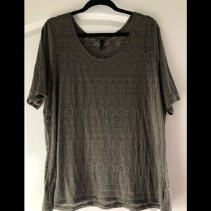Olive Green aztec burnout tee.